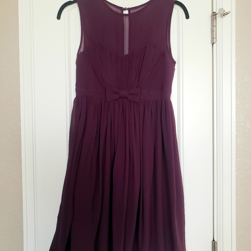 Anthropologie BHLDN Essere Savoy Bow Purple Dress